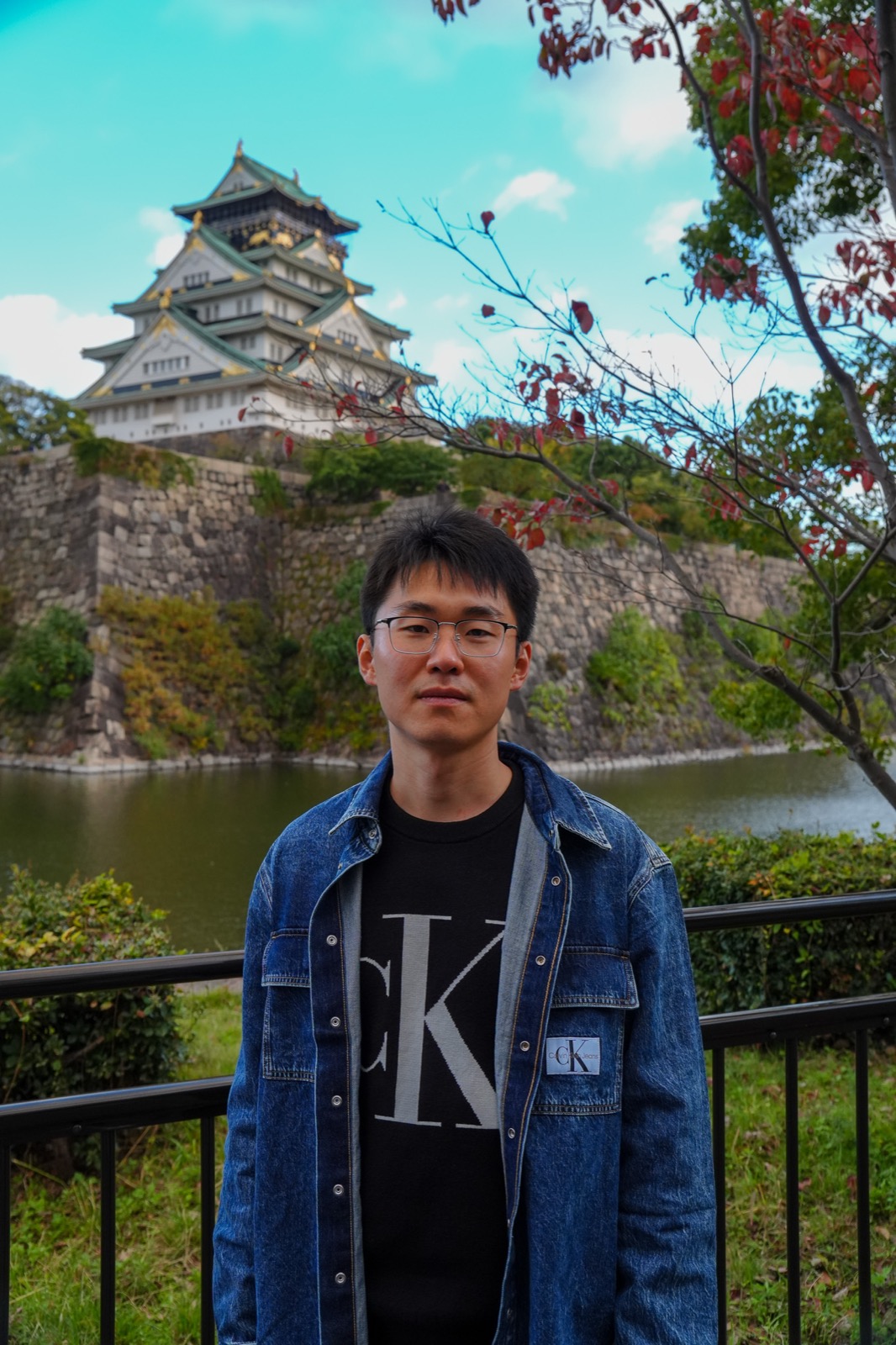Osaka Castle rising above its grounds